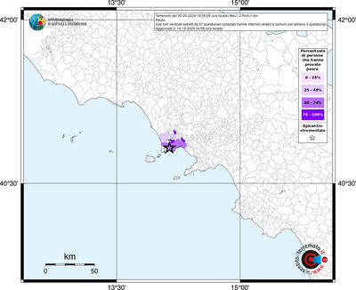 Mappa territorio comunale con almeno 3 questionari