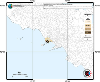 Mappa territorio comunale con almeno 3 questionari