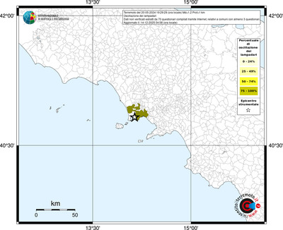 Mappa territorio comunale con almeno 3 questionari