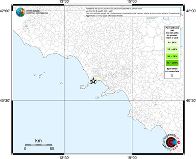 Mappa territorio comunale con almeno 3 questionari