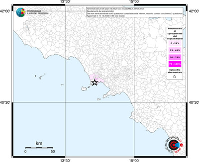 Mappa territorio comunale con almeno 3 questionari