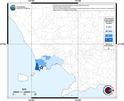 Mappa territorio comunale con almeno 3 questionari