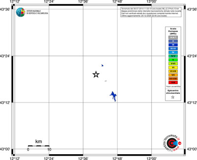 Mappa EMS - territori località