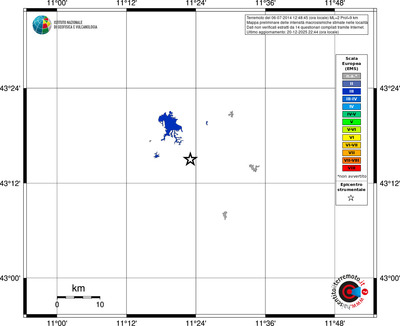 Mappa EMS - territori località