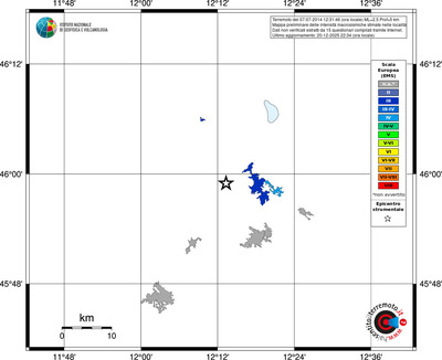 Mappa EMS - territori località