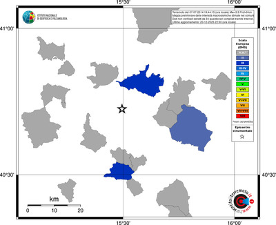 Mappa EMS - territori comuni