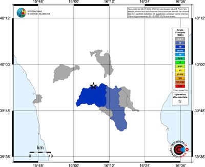 Mappa EMS - territori comuni