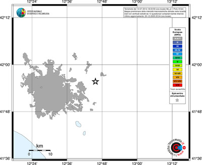 Mappa EMS - territori località