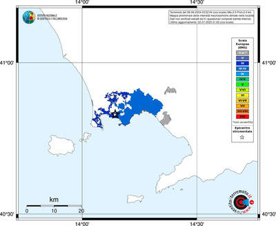 Mappa EMS - territori delle località