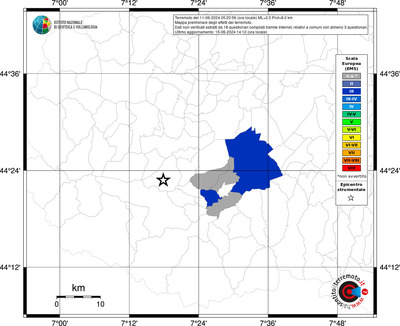 Mappa EMS riferita ai limiti comunali