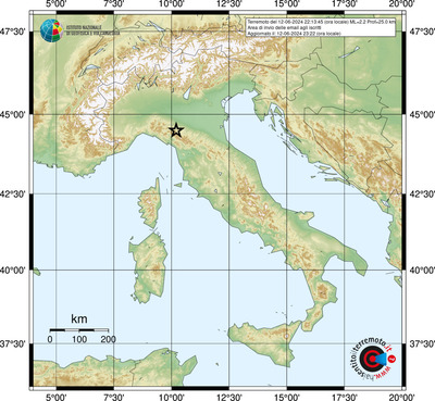 Comuni coperti dal Servizio Info-Terremoti