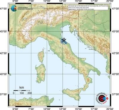 Comuni coperti dal Servizio Info-Terremoti