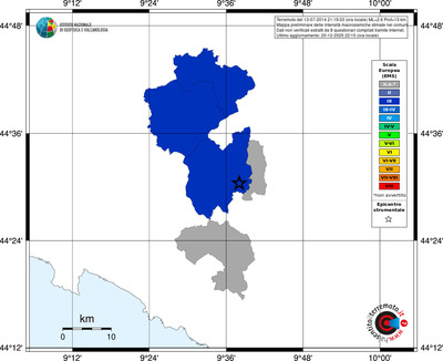 Mappa EMS - territori comuni