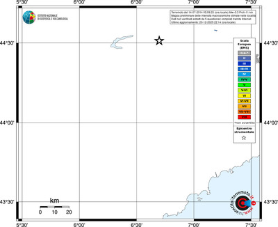 Mappa EMS - territori località