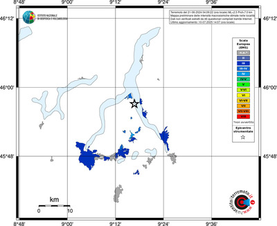 Mappa EMS - territori delle località