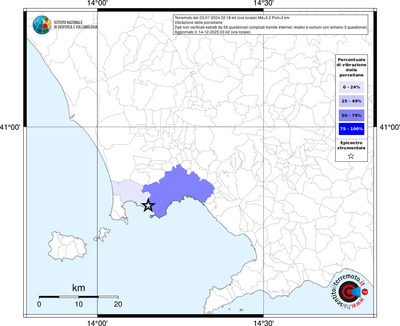 Mappa territorio comunale con almeno 3 questionari