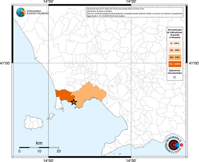 Mappa territorio comunale con almeno 3 questionari