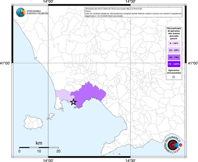 Mappa territorio comunale con almeno 3 questionari