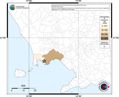 Mappa territorio comunale con almeno 3 questionari
