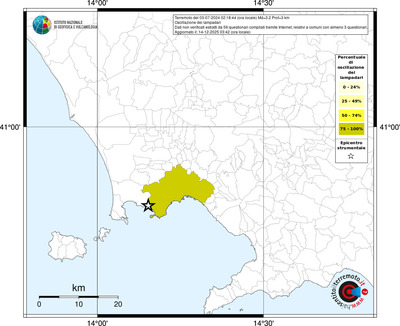Mappa territorio comunale con almeno 3 questionari