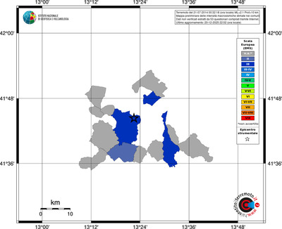 Mappa EMS - territori comuni