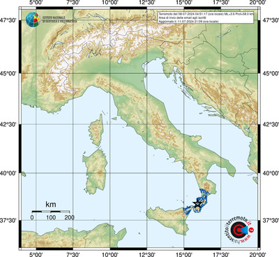 Comuni coperti dal Servizio Info-Terremoti