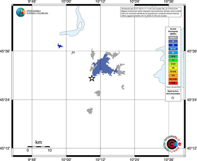 Mappa EMS - territori località