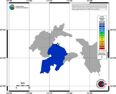 Mappa EMS - territori comuni