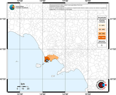 Mappa territorio comunale con almeno 3 questionari