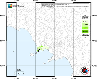 Mappa territorio comunale con almeno 3 questionari