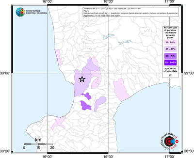 Mappa territorio comunale con almeno 3 questionari