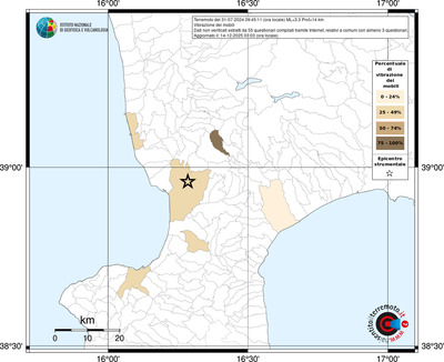Mappa territorio comunale con almeno 3 questionari