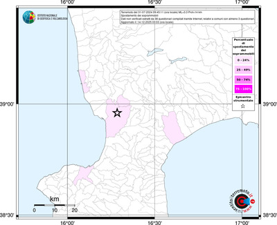 Mappa territorio comunale con almeno 3 questionari