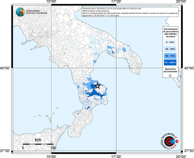 Mappa effetto tematico riferita ai limiti comunali