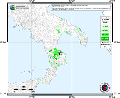 Mappa effetto tematico riferita ai limiti comunali