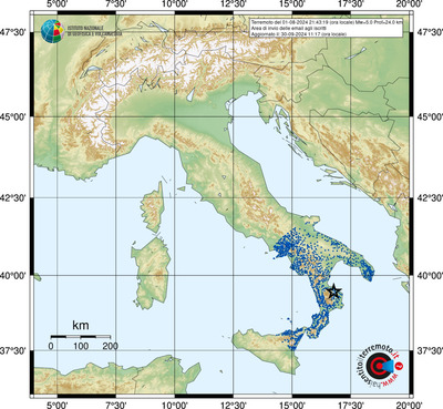 Comuni coperti dal Servizio Info-Terremoti