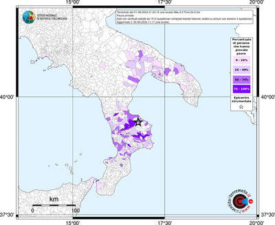 Mappa effetto tematico riferita ai limiti comunali