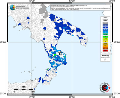 Mappa EMS riferita ai limiti comunali