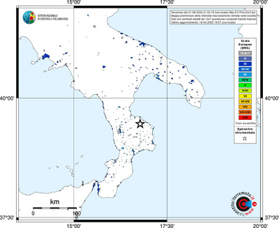 Mappa EMS - territori delle località