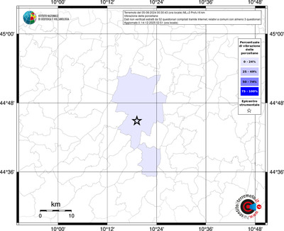Mappa territorio comunale con almeno 3 questionari