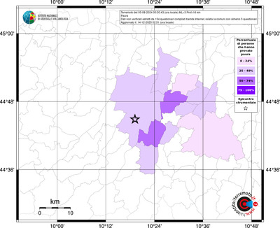 Mappa territorio comunale con almeno 3 questionari
