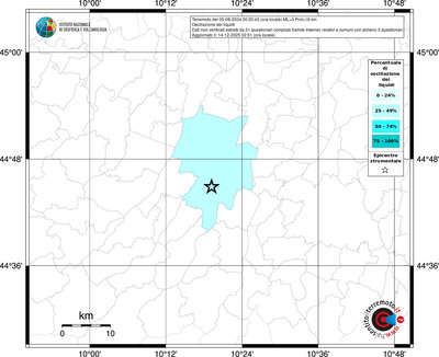 Mappa territorio comunale con almeno 3 questionari