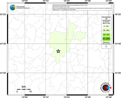Mappa territorio comunale con almeno 3 questionari