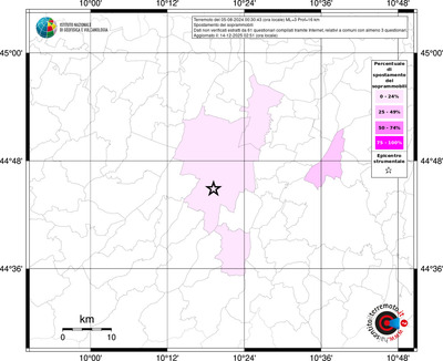 Mappa territorio comunale con almeno 3 questionari