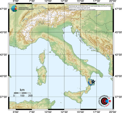 Comuni coperti dal Servizio Info-Terremoti