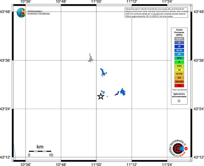 Mappa EMS - territori località