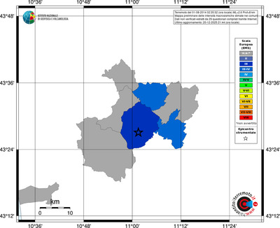 Mappa EMS - territori comuni