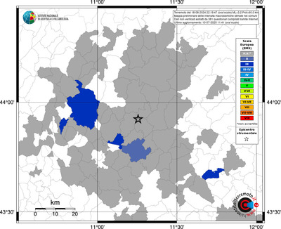 Mappa EMS - territori comunali