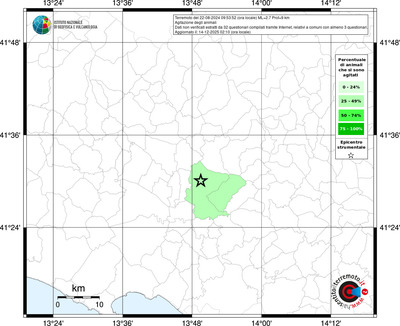 Mappa territorio comunale con almeno 3 questionari