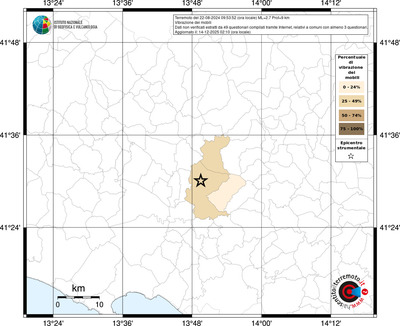 Mappa territorio comunale con almeno 3 questionari